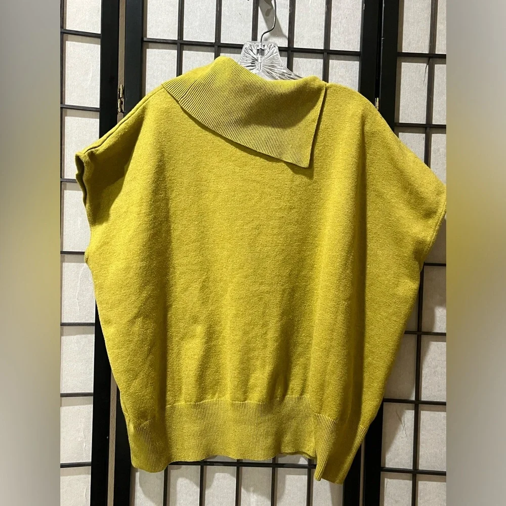 ELOQUII Bright Chartreuse Knit Poncho Sweater WOMEN SIZE 18/20